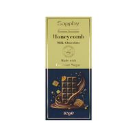 Sapphy Premium Honeycomb Milk Chocolate – 80g | Made with Coconut Sugar & Crunchy Honeycomb